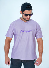 Purple Mesh V-Neck